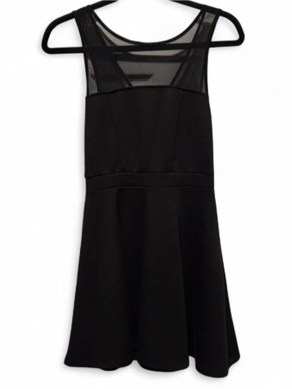Forever 21 Black Mesh Yoke Midi Dress